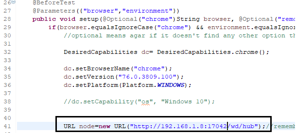 setting capabilities for hub and node